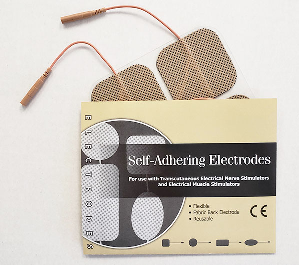 2 x 2" Square Tan Cloth Self-Adhesive Electrodes by Compass Health