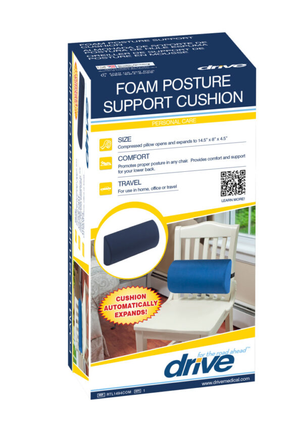 Compressed D-Shaped Posture Support Cushion