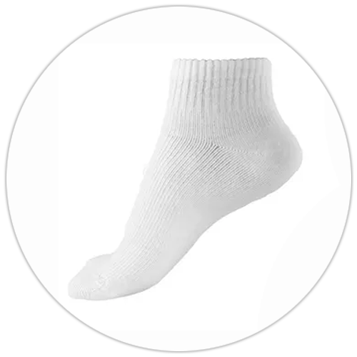 CUSHIONED FOOT Extra padding in the toe, foot and heel surround the feet with cushioned comfort for full foot protection.