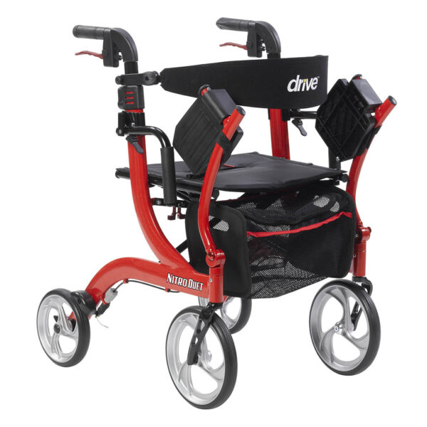 Nitro Duet Rollator and Transport Chair by Drive Medical