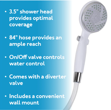 HHC-1050 Carex Head-Held Shower Spray with Diverter Value